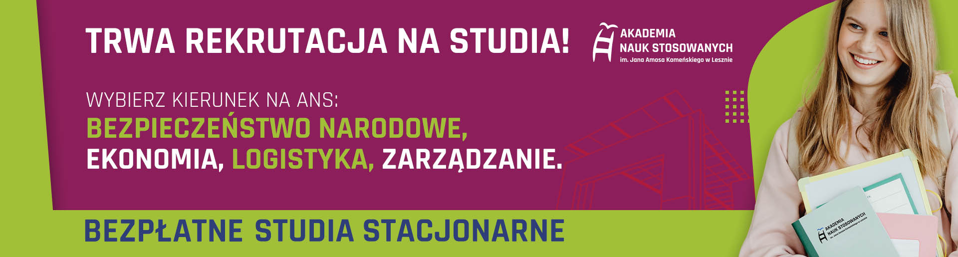 Trwa rekrutacja na studia! Bezpłatne studia stacjonarne.